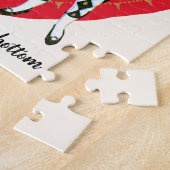 Puzzle Saint Valentin vintage, fille, arlequin et coeur (Côté)