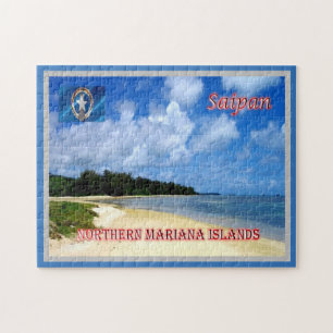 Puzzle Saipan - Îles Mariannes du Nord - Plage Tanapag
