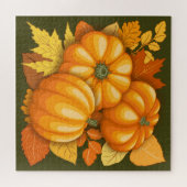 Puzzle Saison d'automne Halloween Citrouille Motif (Horizontal)