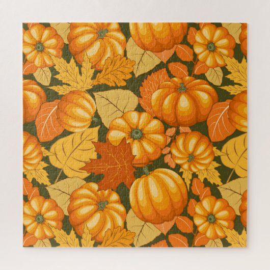 Puzzle Saison d'automne Halloween Citrouille Motif (Vertical)
