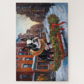 Puzzle Saison de Noël de Boston Terrier (Vertical)