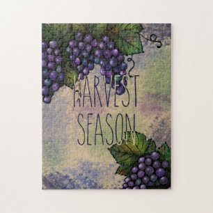 Puzzle Saison de récolte Raisins pourpres