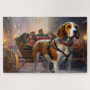 Puzzle Saison festive de Noël beagle