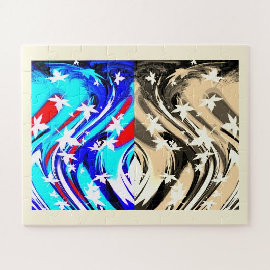 Puzzle Saisons dans l'art des feuilles (Horizontal)