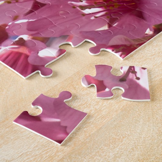 Puzzle Sakura Cherry Blossoms Red Stars (Côté)