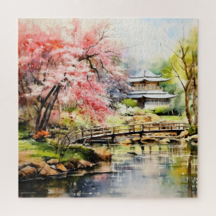 Puzzle Sakura dans le jardin japonais
