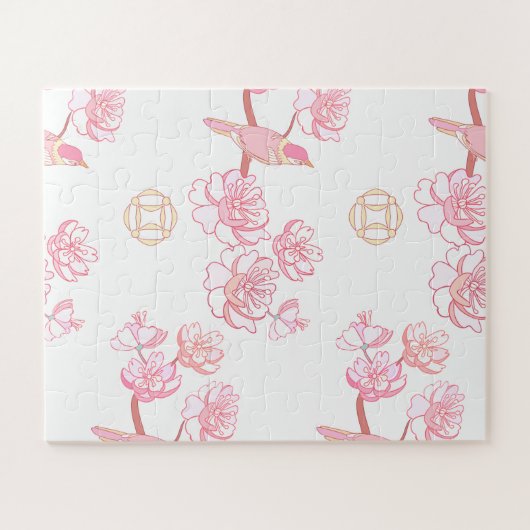 Puzzle Sakura, fleur de printemps, fleur de cerisier japo (Horizontal)
