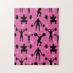 Puzzle Salle De Fitness Sport Parties scintillant Rose