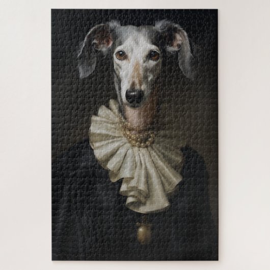 Puzzle Saluki Portrait Pearls et Colcar (Vertical)