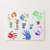 Puzzle Salut, je suis The Messy One - Paint Handprints (Horizontal)