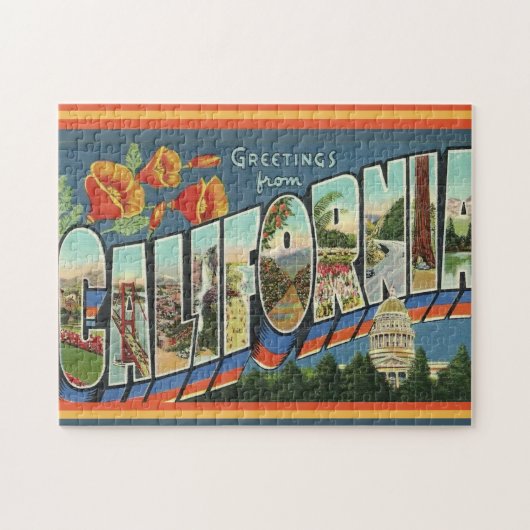 Puzzle Salutation de Californie vintage (Horizontal)