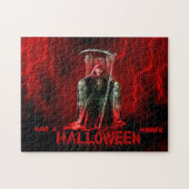 Puzzle Salutation de Halloween de faucheuse (Horizontal)
