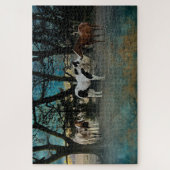 Puzzle salutation des chevaux tôt le matin 26oct casse-tê (Vertical)