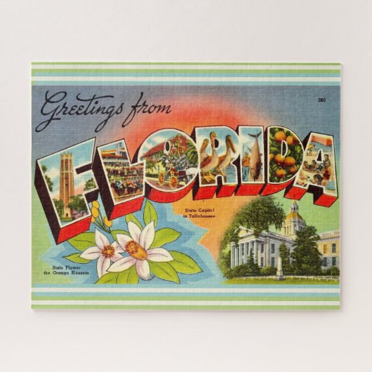 Puzzle Salutation Floride Vintage (Horizontal)