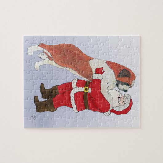Puzzle Salutation Jowly de Noël de St Bernard (Horizontal)