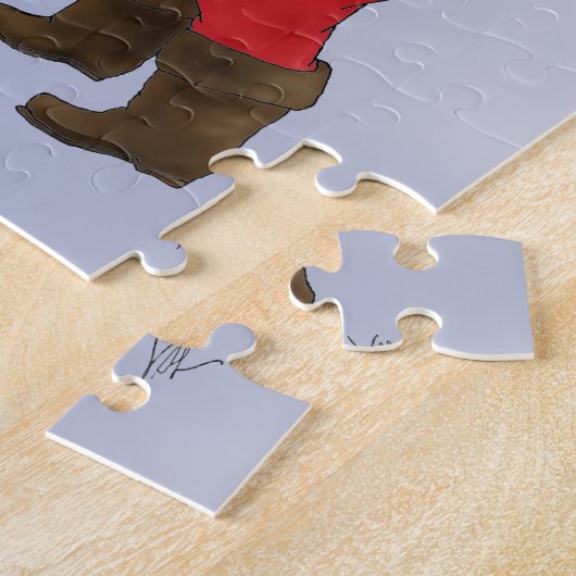 Puzzle Salutation Jowly de Noël de St Bernard (Côté)