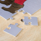 Puzzle Salutation Jowly de Noël de Terre-Neuve (Côté)