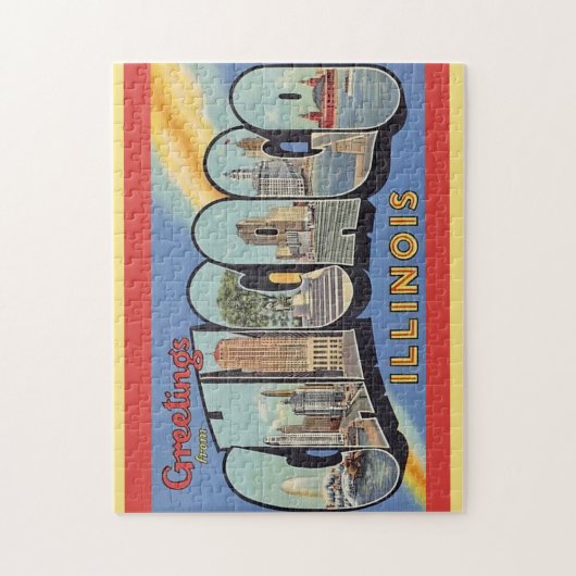 Puzzle Salutation vintage de Chicago (Vertical)