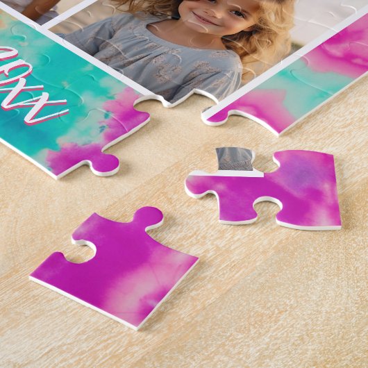 Puzzle Salutations au Nouvel An Cravate-Dye Turquoise les (Côté)