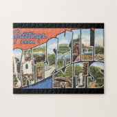 Puzzle Salutations d'affiche de voyage de _Vintage de (Horizontal)