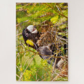 Puzzle Salutations d'anniversaire Jaune Queue Noir Cockat (Vertical)