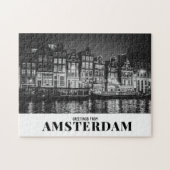 Puzzle Salutations de Amsterdam Black & White Night (Horizontal)