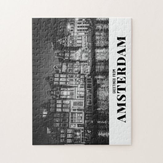 Puzzle Salutations de Amsterdam Black & White Night (Vertical)