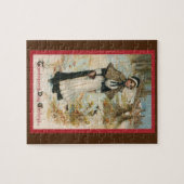 Puzzle Salutations de jour de Thanksgiving avec une femme (Horizontal)