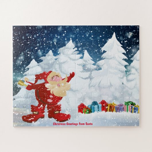 Puzzle Salutations de Noël à Père Noël (Horizontal)