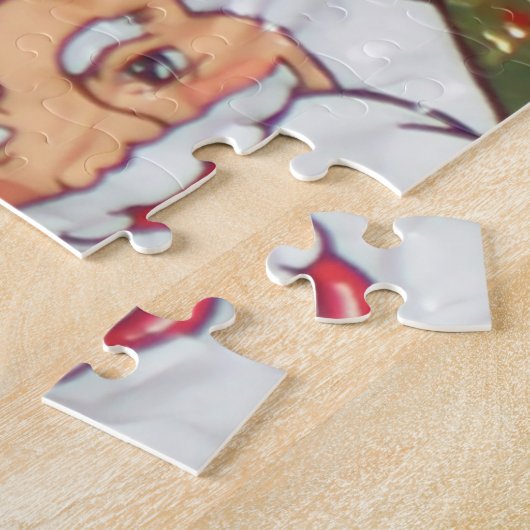 Puzzle Salutations de Noël à Père Noël (Côté)