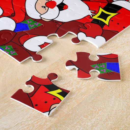 Puzzle Salutations de Noël à Père Noël (Côté)