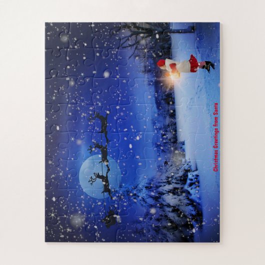 Puzzle Salutations de Noël à Père Noël (Vertical)