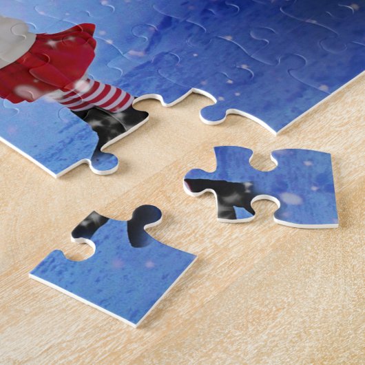 Puzzle Salutations de Noël à Père Noël (Côté)