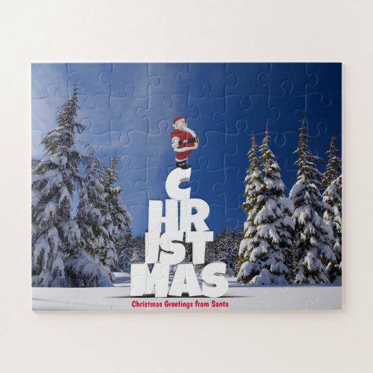 Puzzle Salutations de Noël à Père Noël (Horizontal)