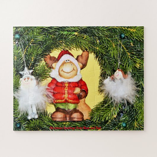 Puzzle Salutations de Noël de maman et papa (Horizontal)