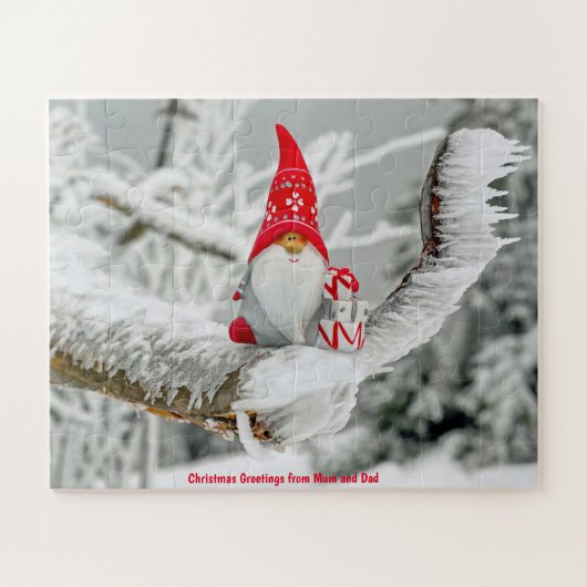 Puzzle Salutations de Noël de maman et papa (Horizontal)