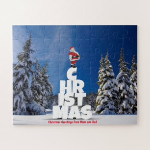 Puzzle Salutations de Noël de maman et papa