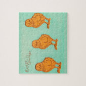 Puzzle Salutations de Pâques Chicks Vert (Vertical)