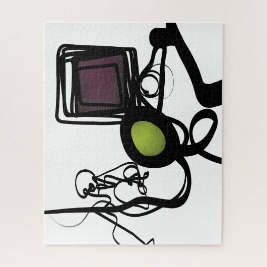 Puzzle Salutations de Philydion : Abstrait noir & blanc (Vertical)