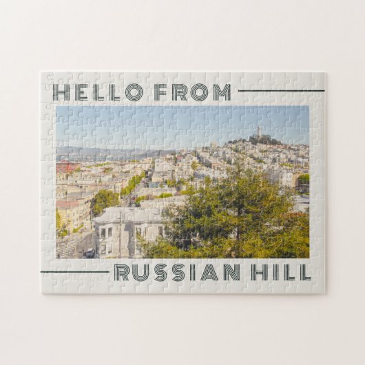 Puzzle Salutations de Russian Hill San Francisco Retro (Horizontal)