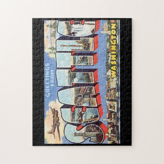 Puzzle Salutations de voyage de Seattle (Vertical)