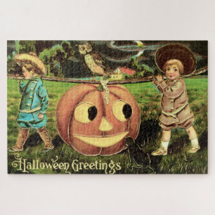 Puzzle Salutations d'Halloween vintage