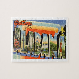 Puzzle Salutations du Vintage voyage Alabama