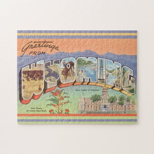 Puzzle Salutations du Wyoming (Horizontal)