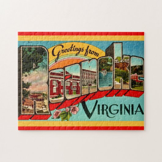 Puzzle Salutations Rétro de Roanoke, VA (Horizontal)