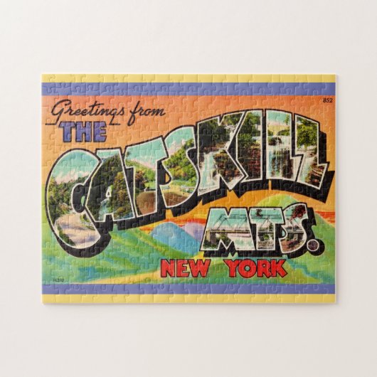 Puzzle Salutations vintage des montagnes de Catskill (Horizontal)