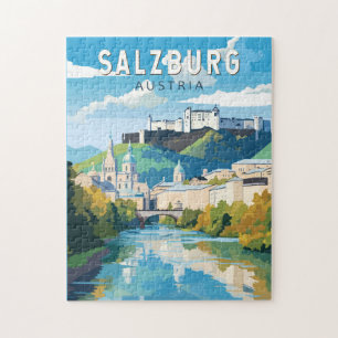 Puzzle Salzbourg Autriche Travel Art Vintage