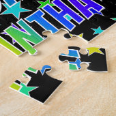 Puzzle "SAMANTHA" Prénom, Amusant "HEUREUX ANNIVERSAIRE" (Côté)