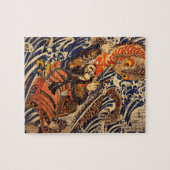 Puzzle Samouraï combattant de grands reptiles vers les an (Horizontal)