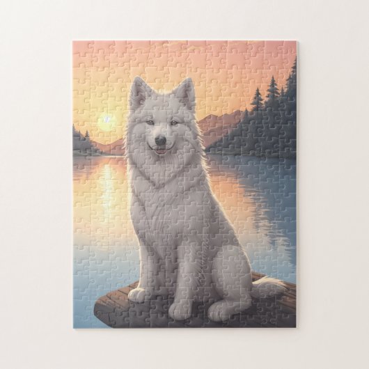 Puzzle Samoyed Dog (Vertical)